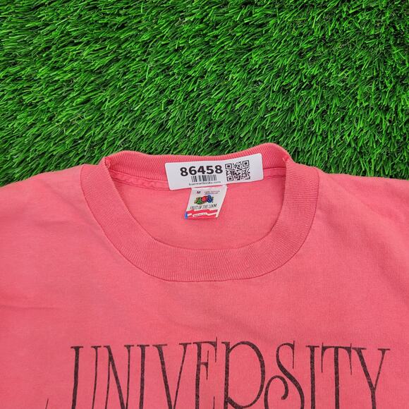Vintage 1991 University-of Italy Shirt Womens Medium 18x26 Pink - Picture 9 of 15